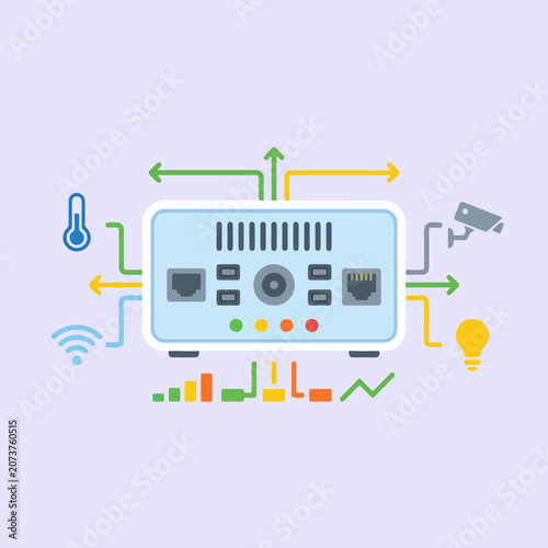 Smart home automation system connecting various devices and data streams