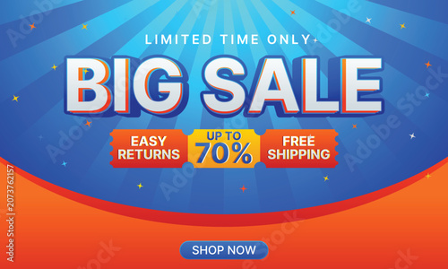 Big Sale banner template and special offer