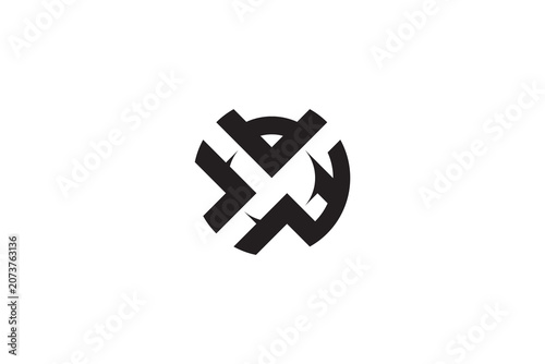 Abstract Tribal Cross Logo Vector: Geometric Compass Star Monogram Initial X Plus Minimalist Icon