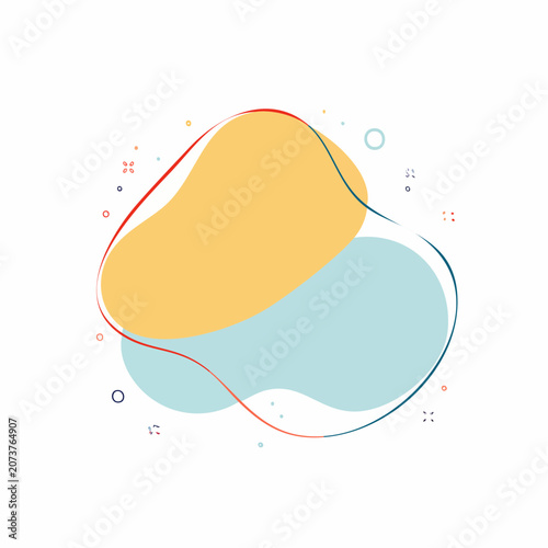 Abstract Organic Shapes with Soft Pastel Colors and Minimalist Design