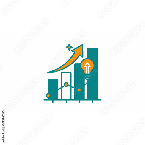 Groth Business Growth Chart Icons Vactor