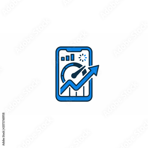 Groth Business Growth Chart Icons Vactor
