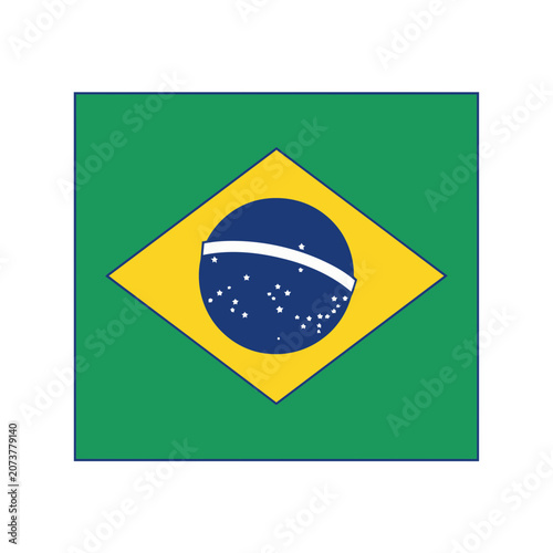 Brazil national flag vector illustration