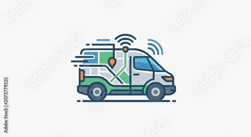 Fotografie Emergency Response Vehicle with GPS Tracking.