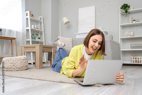 Young woman with dental bra...