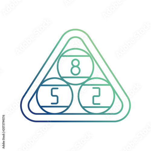 Schilderij op canvas Pool Ball  icon with white background vector stock illustration