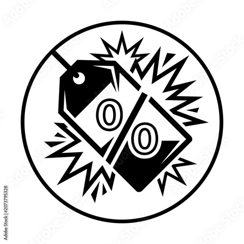 Discount Tag Burst Icon - Special Offer and Big Sale Symbol