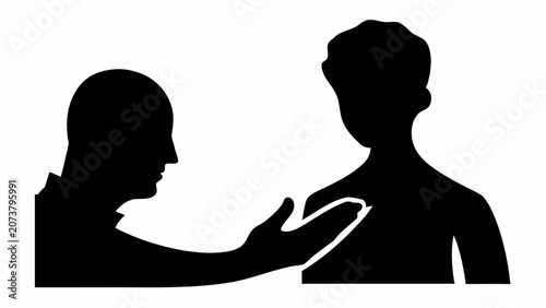 Foto Business mentor guiding employee with supportive hand gesture