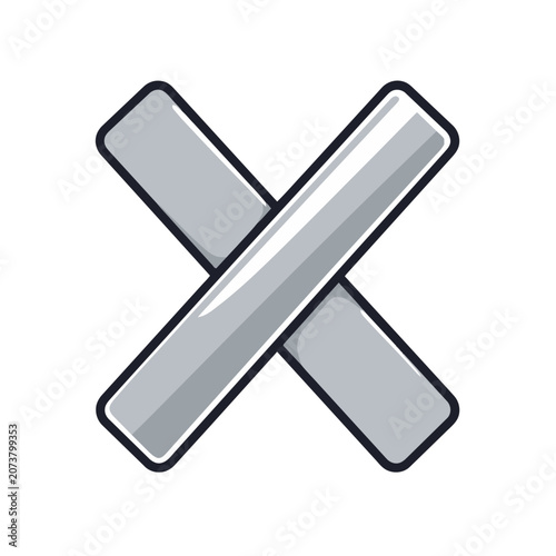 Flat design cross symbol vector icon