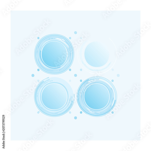 Light Blue Abstract Circles and Dots Illustration
