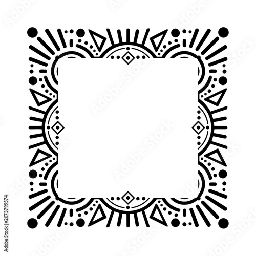 Ornate black and white decorative frame vector