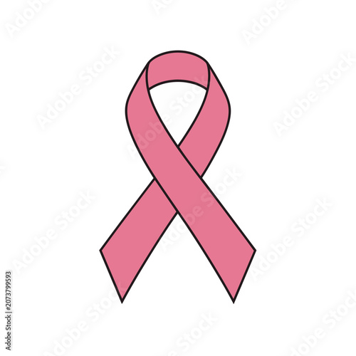 Pink awareness ribbon vector illustration