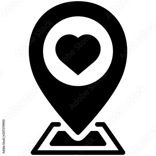 favourite location glyph icon
