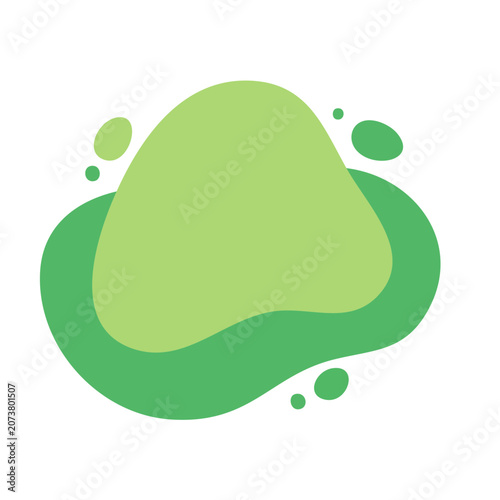 Green leaf icon in flat design style