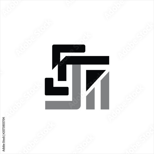 Abstract geometric shape monogram design