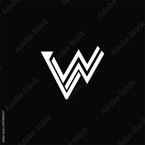 Initial W modern monogram and elegant logo design, Professional VV W Letters Vector Icon Logo on background.
