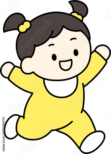 달리는 아기 2