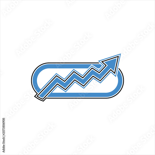 Upward trend graph icon