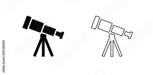 Telescope icon, Telescope Logo, Telescope vector illustration
