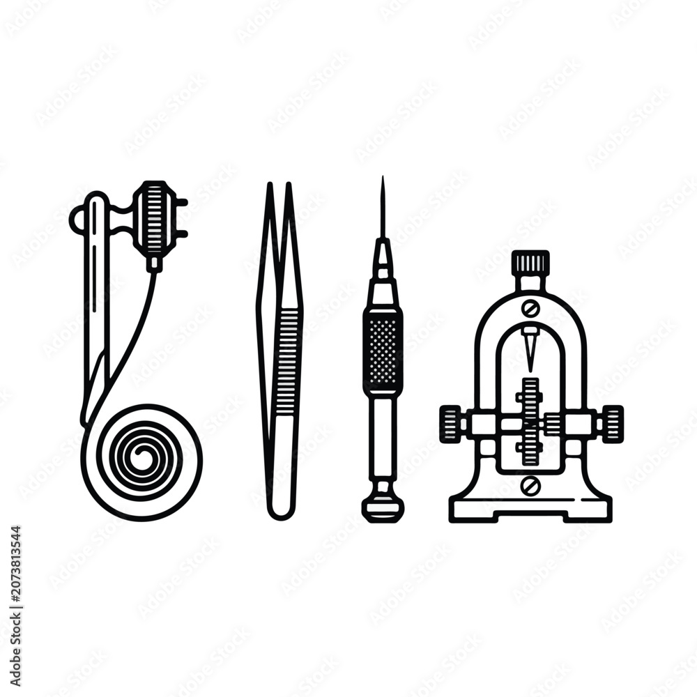 Fototapeta premium Vintage drawing tools set.