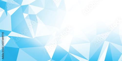 Sky Blue Polygon Mesh with White Gradient Facets Creating a Clean Contemporary Background creative graphic design eps10