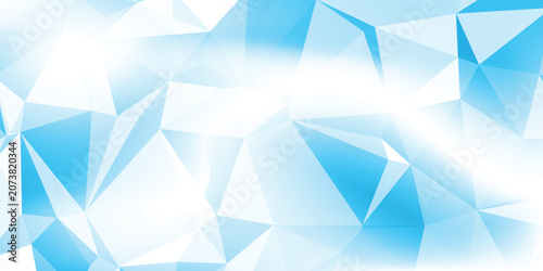 Bright Polygon Crystal Composition in Pale Blue with Layered Geometric Surfaces for Professional Projects contemporary graphic artwork eps10