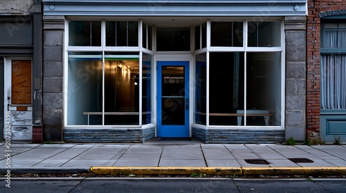 Urban Blue Storefront / 都会的なブルーのライティングの店舗