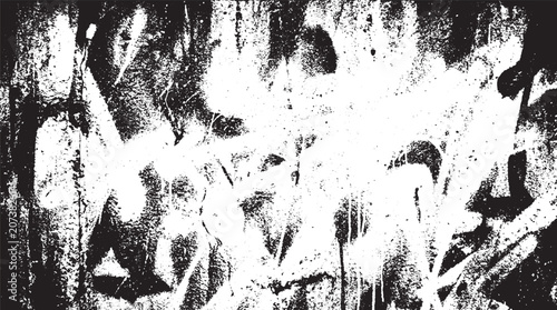 Tableau sur toile Black and white grunge spray paint texture for urban aesthetic design