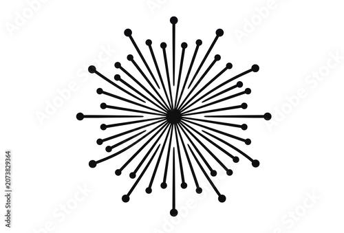 Fireworks Celebration Icon Minimal Vector Illustration