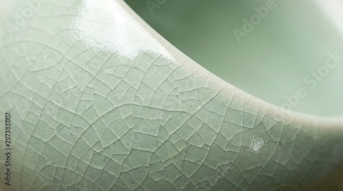 Close-up of cracked glaze ceramic texture