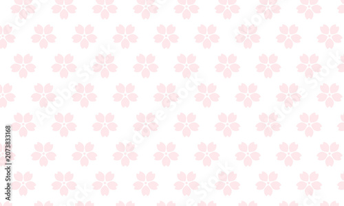 桜パターン背景　透過