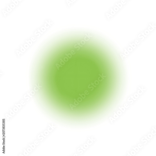 Abstract Soft Blur Green Circle Graphic Isolated on Transparent Background