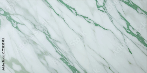 Tableau sur toile Elegant white marble with striking green veins, a luxurious texture ideal for skin tile wallpaper, exuding sophistication and uniqueness in design