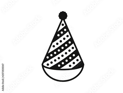 Party Hat Icon Celebration Minimal Vector Illustration