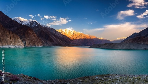 A Sunset Shot Of Attabad Lake Hunza Pakistan