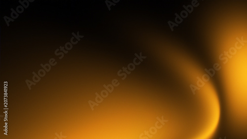 Glowing Amber Gold Abstract Wave Shape, Dark Grainy Noise Texture Futuristic Wallpaper Header