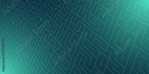 Cuadro en lienzo Digital technology speed connect blue green background, cyber nano information,
