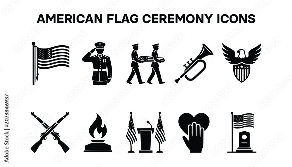 Obraz premium American Flag Ceremony.