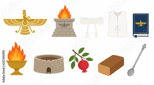 Photos Collection of Religious and Cultural Symbols and Objects.