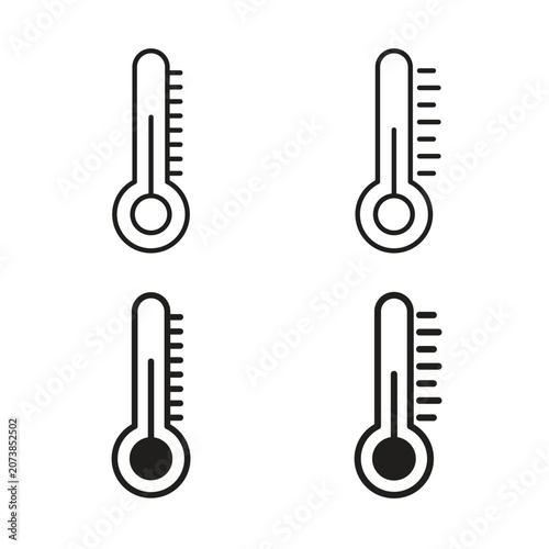 Foto Temperature icon Isolated flat vector in outline and solid black
