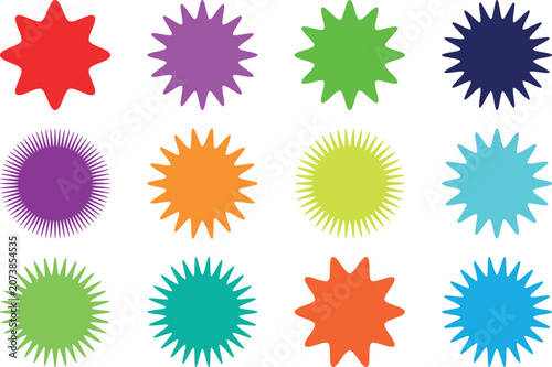 Sunburst Star Shape Vector