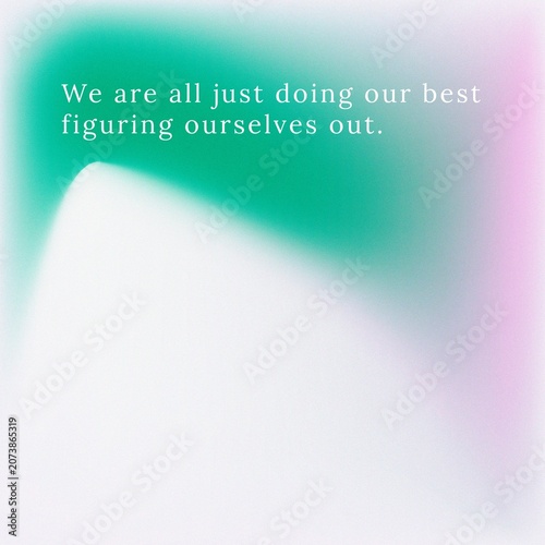 Positivity quote, gradient design Instagram post template