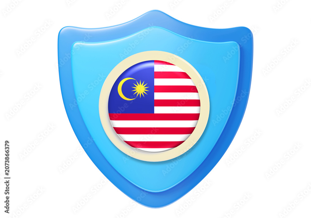 Fototapeta premium Malaysia protection and safety concept icon