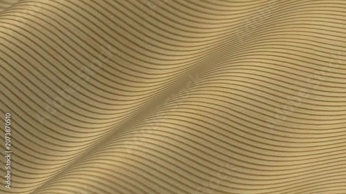 Caramel Khaki Fine Wale Corduroy Cotton Fabric rippling in soft velvety waves of ribbed texture and warm neutral color tone for casual smart jackets