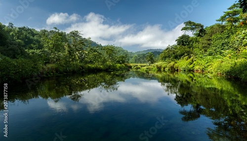 Reflective Waters Surrounded By Lush Greenery