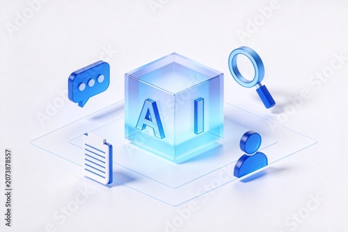 AI technology concept with icons