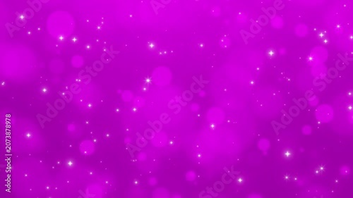 Sparkling particles abstract background.Purple glittering bokeh lights.Animation video.　紫　キラキラ　玉ボケ　CG  動画　抽象的　光る　パーティクル　豪華　華やか