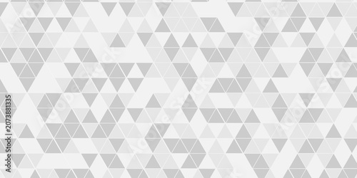 White and gray randomly low polygon vector paper triangle creative diamond surface rectangle technology wallpaper background. Polygon mosaic triangle, business banner corporate background.