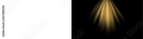Cuadro en lienzo PNG image of A bright golden yellow glowing light beam effect radiating downward