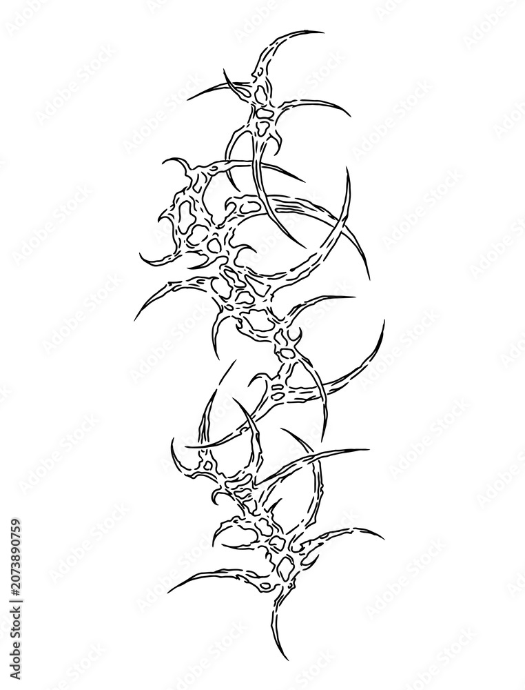 Naklejka premium Cybersigilidm tribal tattoo